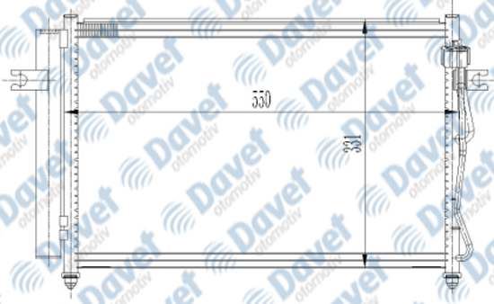 ORIS CHY772016 Klima Radyatoru Kondenser Brazing Hyundai Getz 1.1i-1.3i-1.4i-1.6i 02-> At/Mt Sanzuman 550×331x16